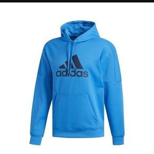 Adidas Climawarm blue pullover hoodie size M